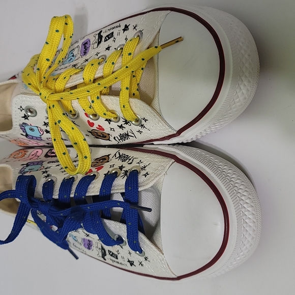 White BT21 Line Friends Tennis Shoes Shooky Mang RJ Cooky Chimmy Tata Koya - Picture 14 of 16